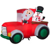 Santa Vintage Delivery Truck Christmas Inflatable